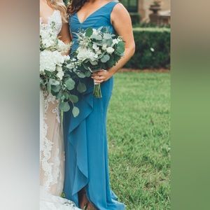 David’s Bridal Chiffon V-Neck Tank Bridesmaid Dress